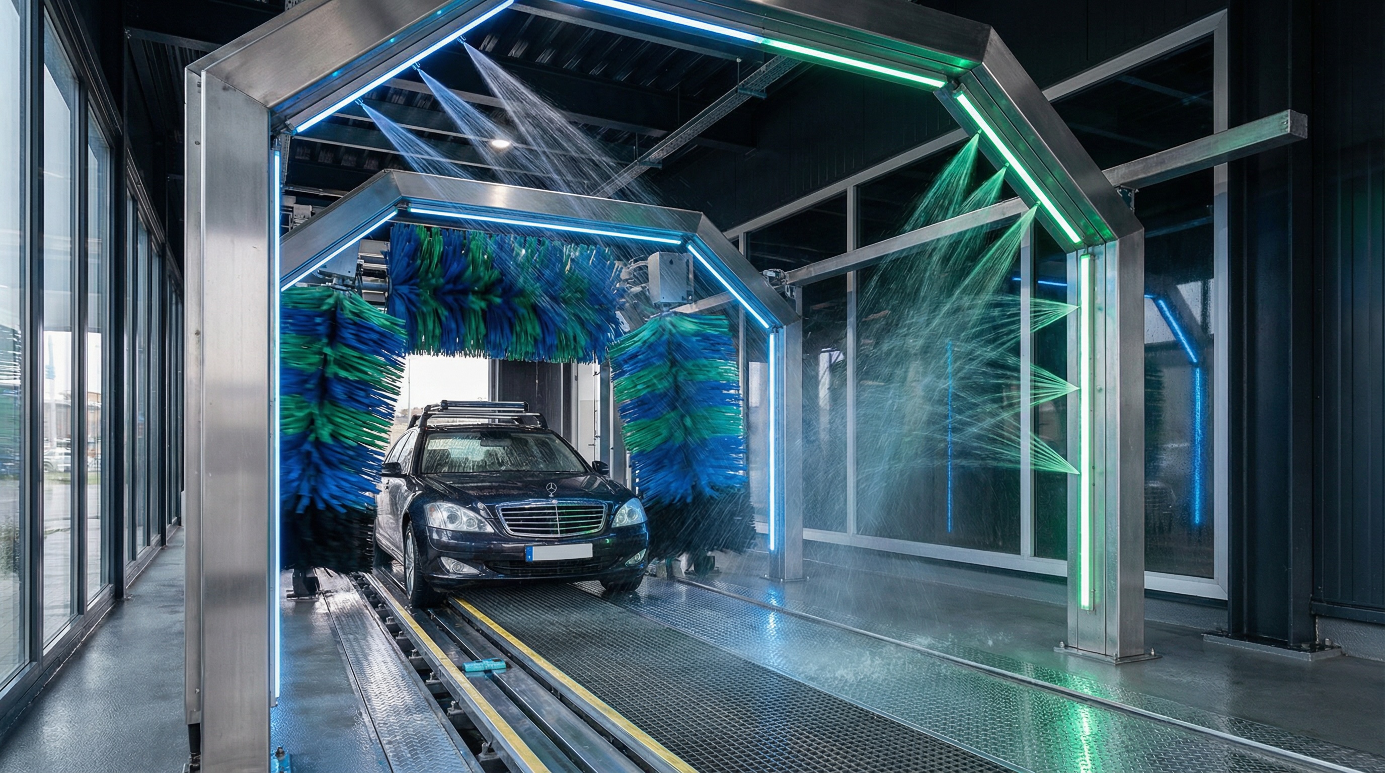 Tunnel de lavage automatique